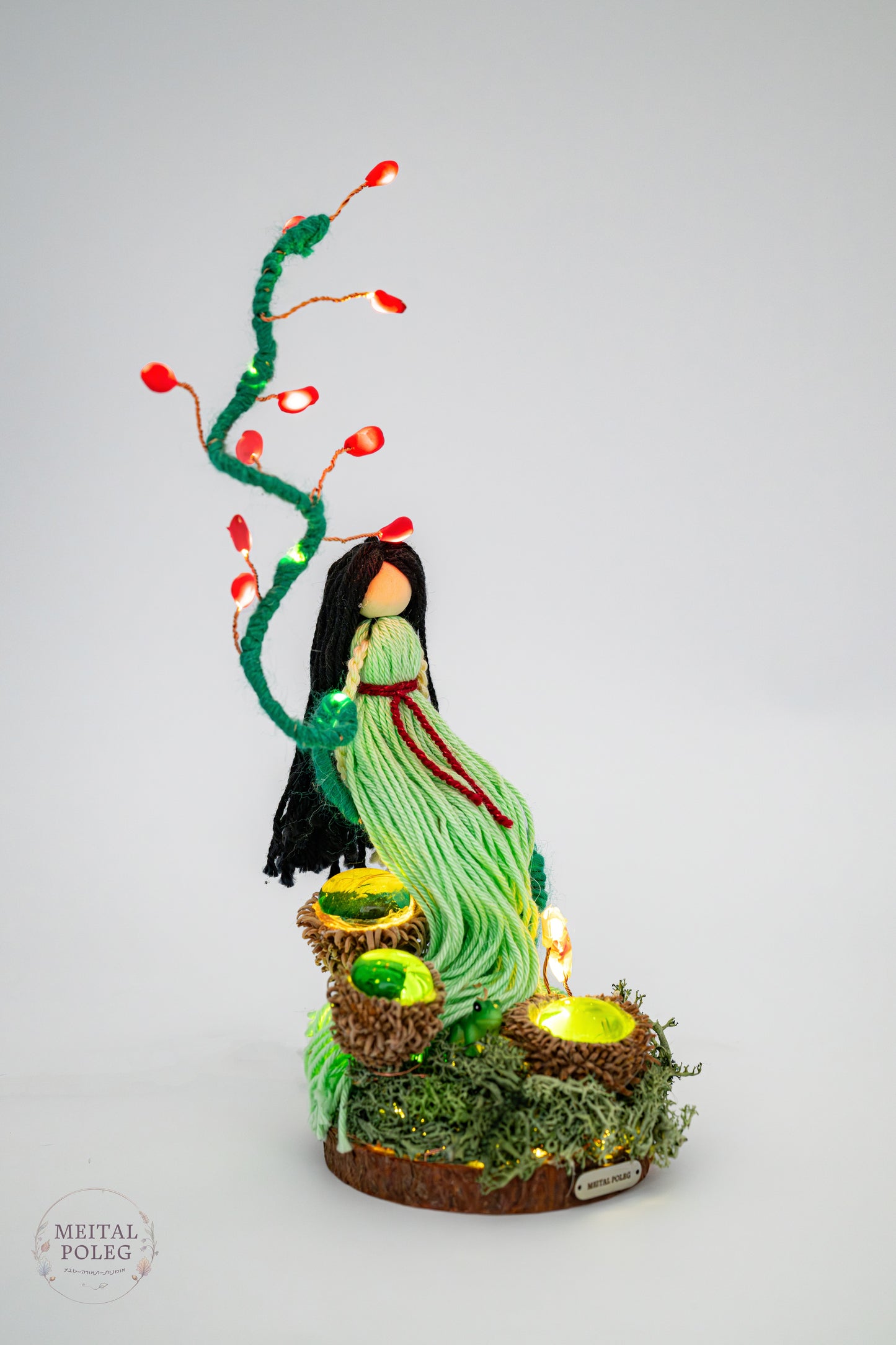 פיה ירוקה 3 אבנים מוארת