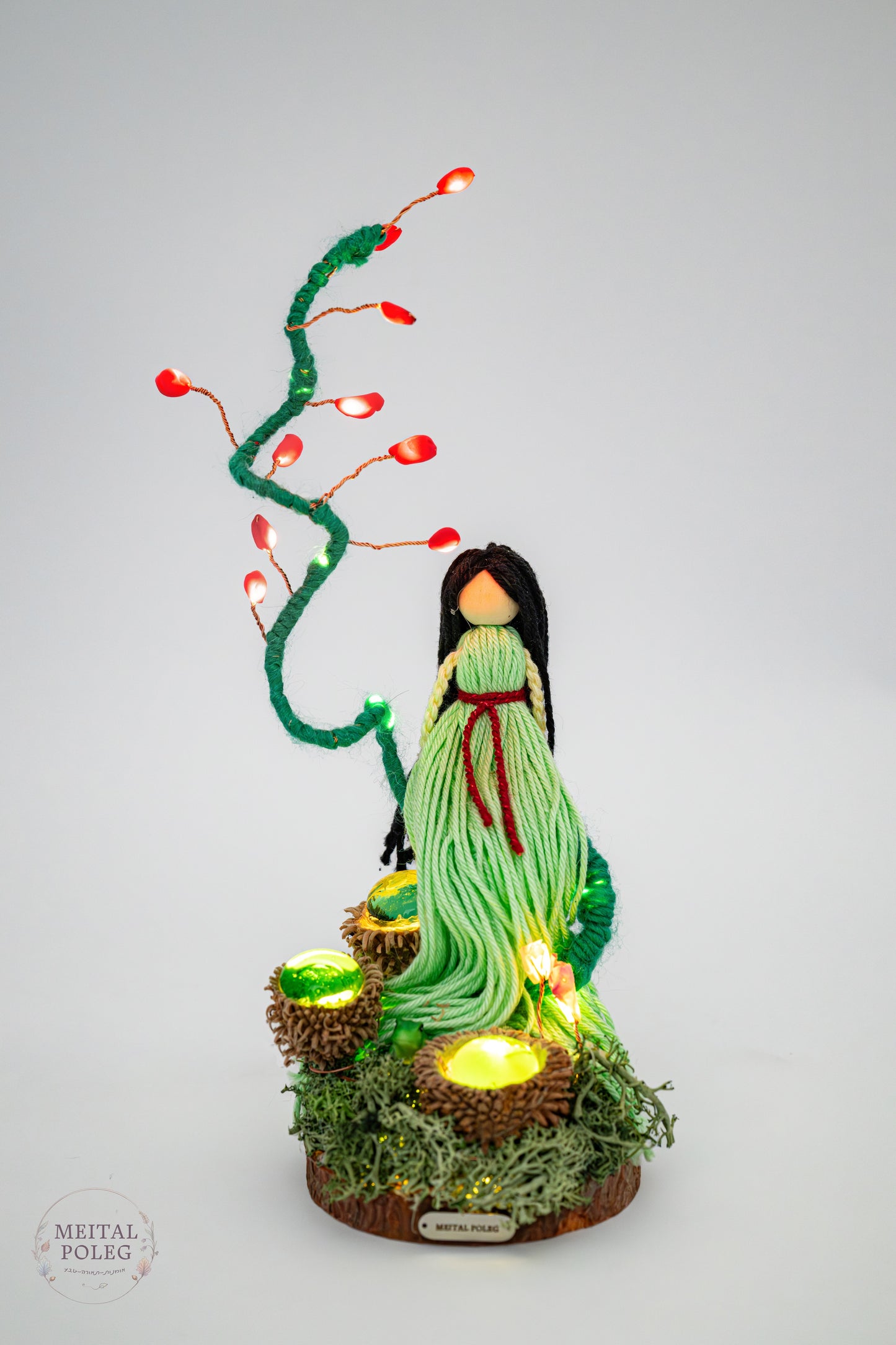 פיה ירוקה 3 אבנים מוארת