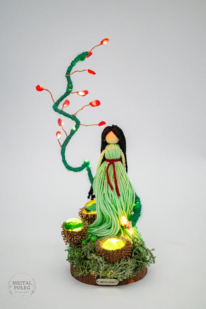 פיה ירוקה 3 אבנים מוארת