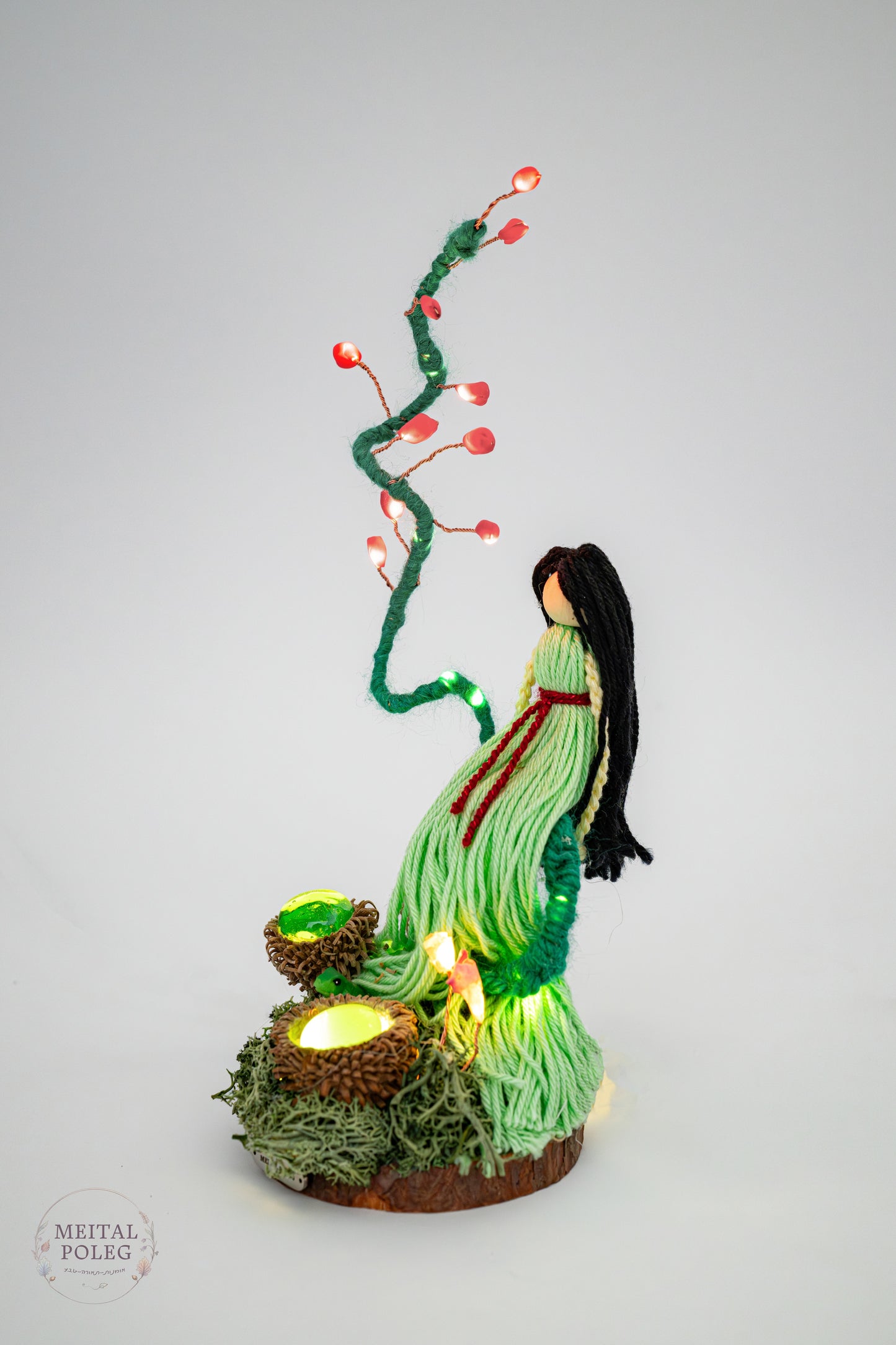 פיה ירוקה 3 אבנים מוארת